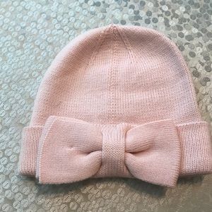 Kate spade pink bow beanie